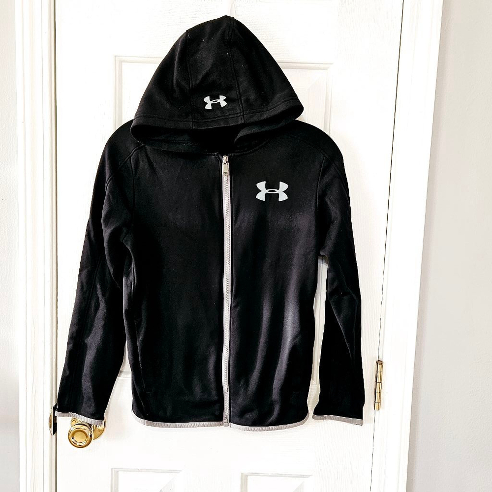 Under Armour Boys' Hoodie Jacket, Black, YLG/LG